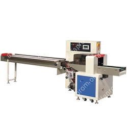 Горизонтальная упаковочная машина DXDZ-450XD NEW (H-70mm, bag L 130-450mm, S 400mm, рег.форм, транспортёр на выходе, вставки в трансп)