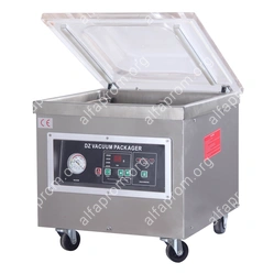 Настольный вакуумный упаковщик DZQ-400/2T (нерж., обрезка)